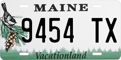 ME license plate 9454TX