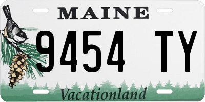 ME license plate 9454TY