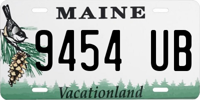 ME license plate 9454UB