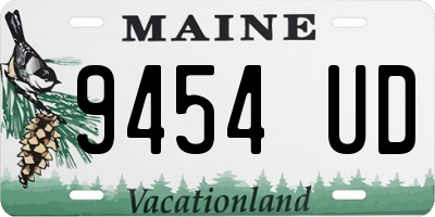 ME license plate 9454UD
