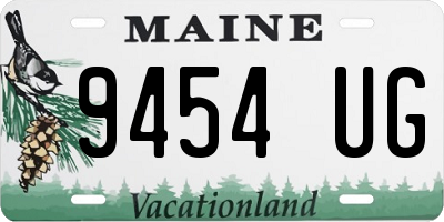 ME license plate 9454UG