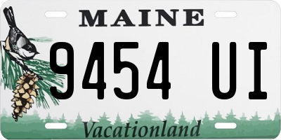 ME license plate 9454UI