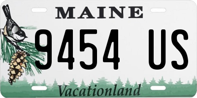 ME license plate 9454US
