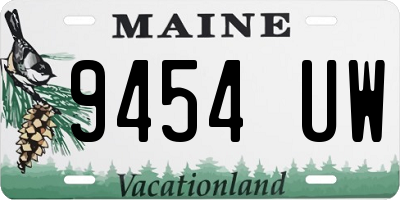 ME license plate 9454UW