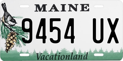 ME license plate 9454UX