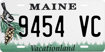 ME license plate 9454VC