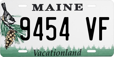 ME license plate 9454VF