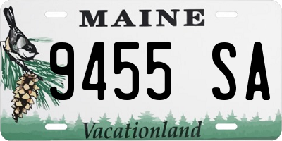 ME license plate 9455SA