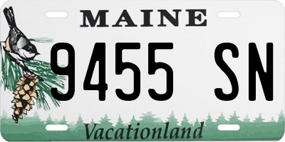 ME license plate 9455SN