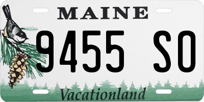 ME license plate 9455SO
