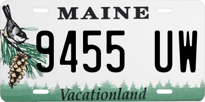 ME license plate 9455UW