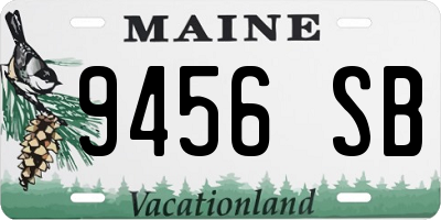 ME license plate 9456SB