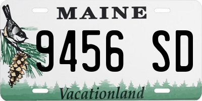 ME license plate 9456SD