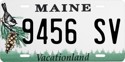 ME license plate 9456SV