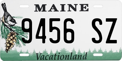 ME license plate 9456SZ