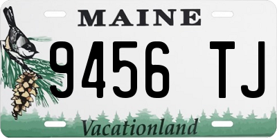 ME license plate 9456TJ