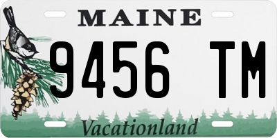 ME license plate 9456TM