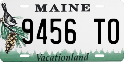 ME license plate 9456TO