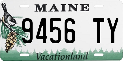 ME license plate 9456TY