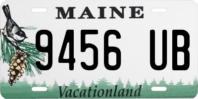ME license plate 9456UB