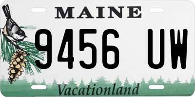 ME license plate 9456UW