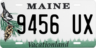 ME license plate 9456UX
