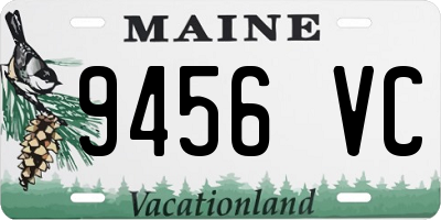 ME license plate 9456VC