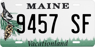 ME license plate 9457SF