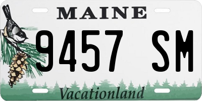 ME license plate 9457SM