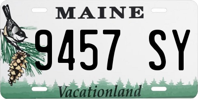 ME license plate 9457SY