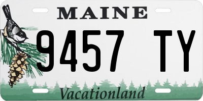 ME license plate 9457TY