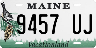 ME license plate 9457UJ