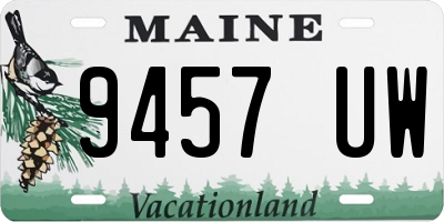 ME license plate 9457UW