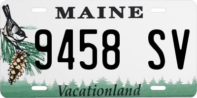 ME license plate 9458SV