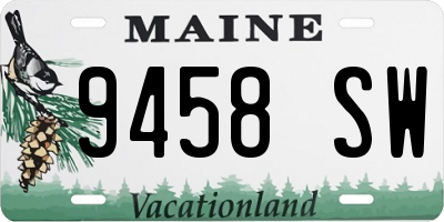 ME license plate 9458SW