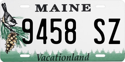 ME license plate 9458SZ