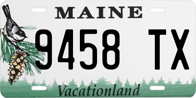 ME license plate 9458TX