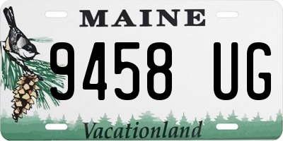 ME license plate 9458UG