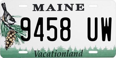 ME license plate 9458UW