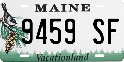 ME license plate 9459SF