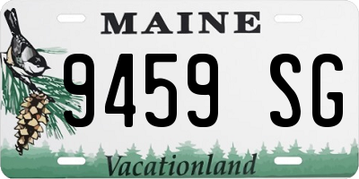ME license plate 9459SG