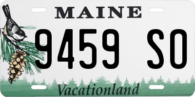 ME license plate 9459SO