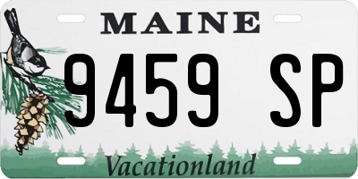 ME license plate 9459SP