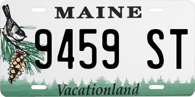 ME license plate 9459ST