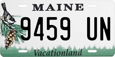 ME license plate 9459UN
