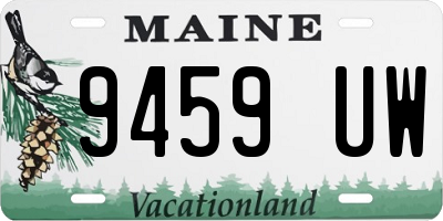 ME license plate 9459UW