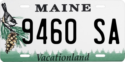 ME license plate 9460SA