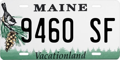 ME license plate 9460SF