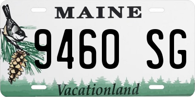 ME license plate 9460SG
