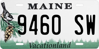 ME license plate 9460SW